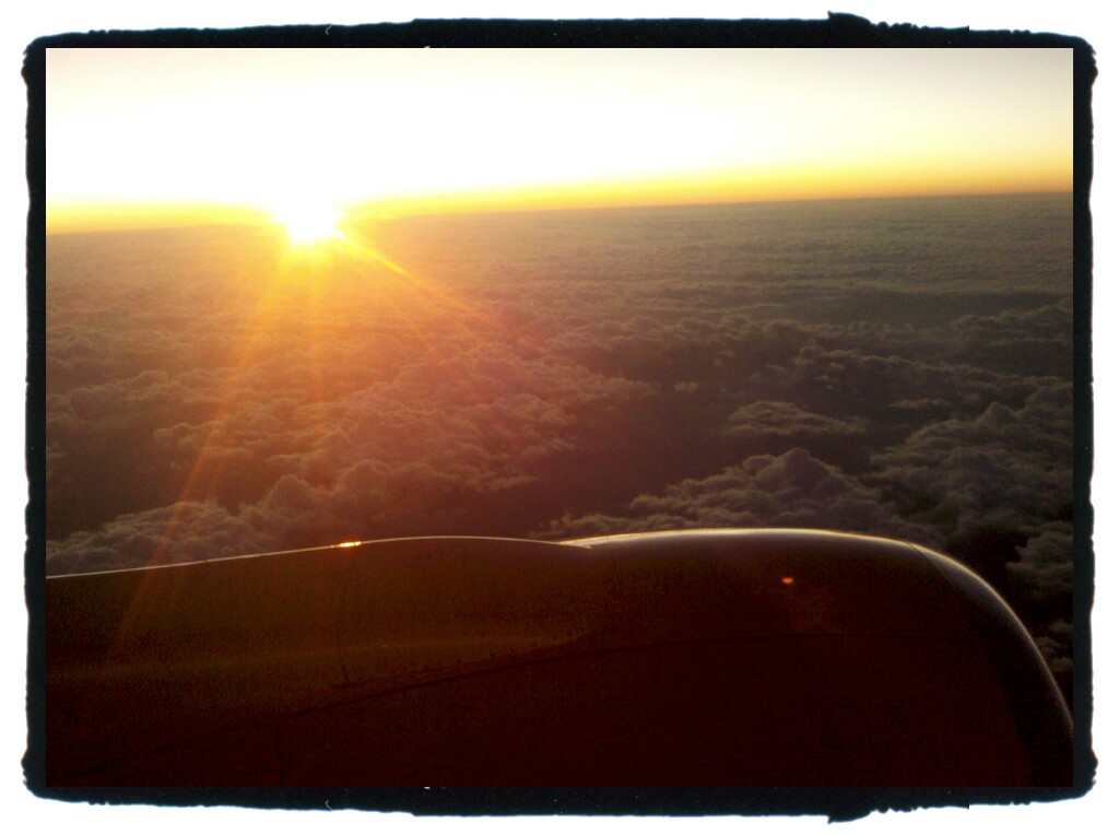 Sunrise in the air